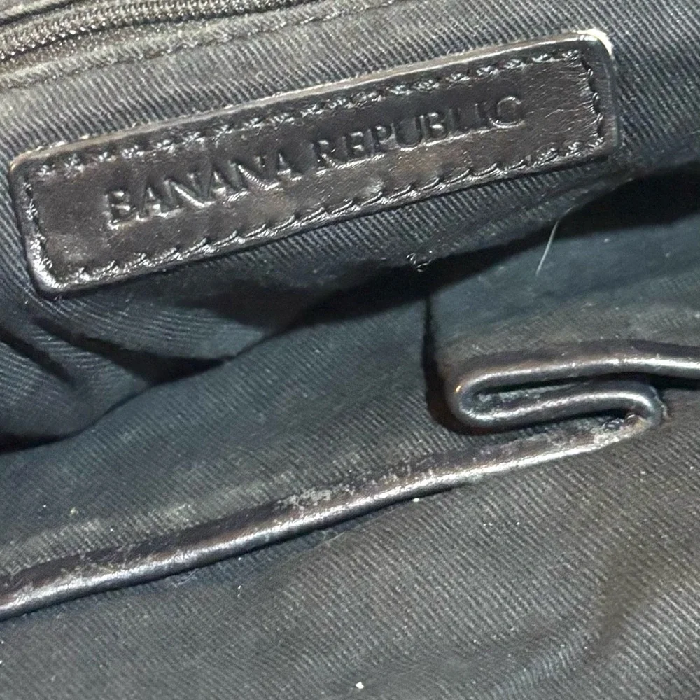 Banana Republic Black Woven Hobo Bag